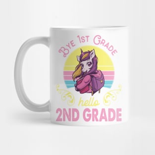 Unicorn Teacher Senior Student Bye 1st Grade Hello 2nd Grade First Day Of School Mug